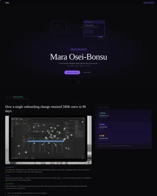 Product Manager Profile Pre-Launch Website Template