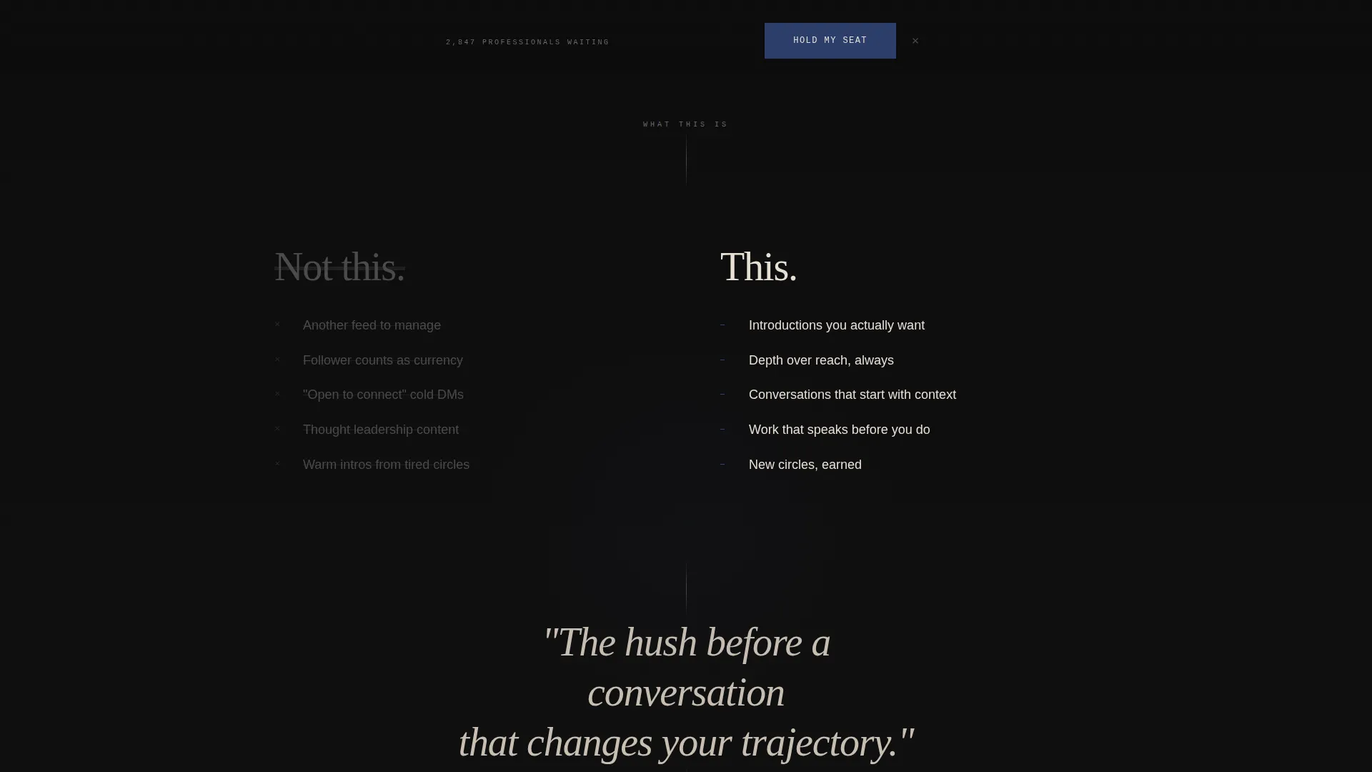 Personal CRM & Network Pre-Launch Website Template
