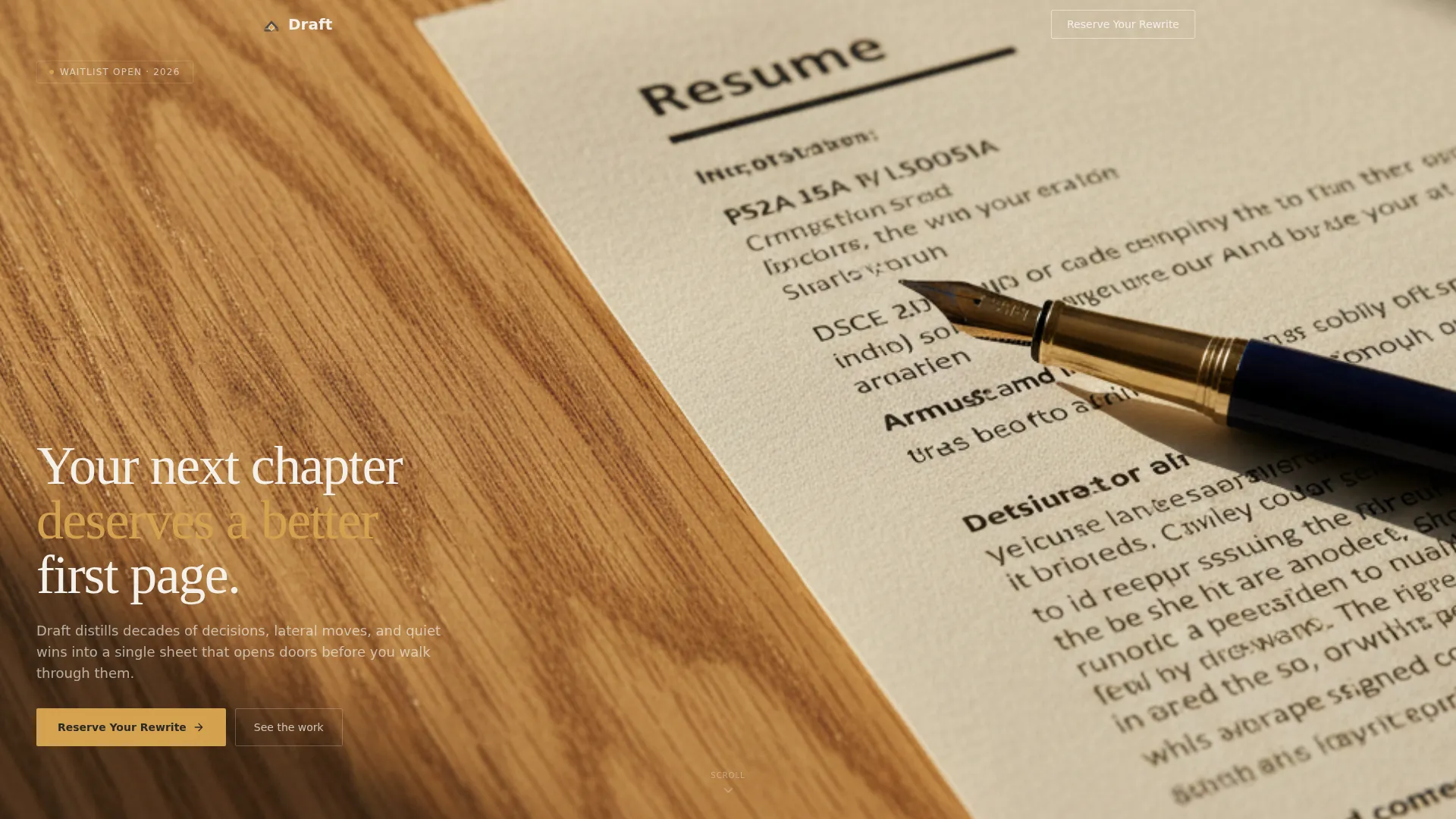 Compelling Resume Landing Page Template