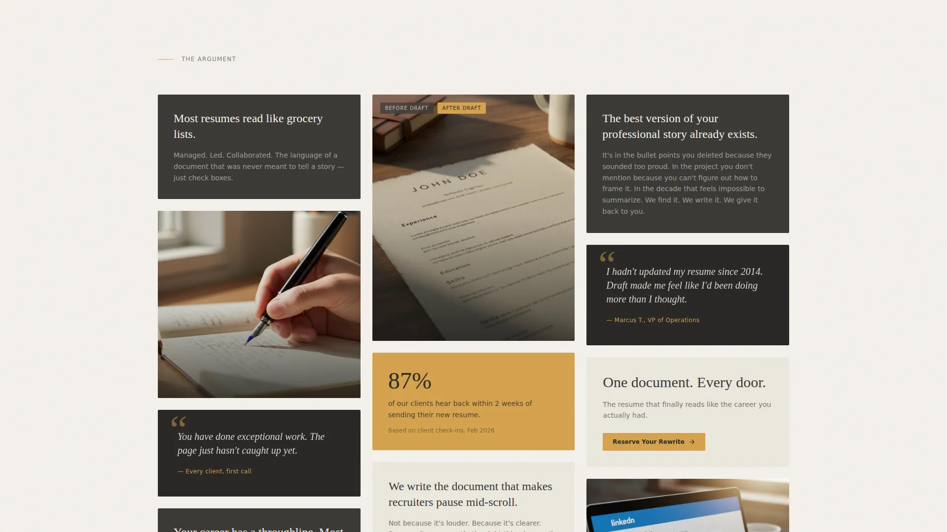 Compelling Resume Landing Page Template