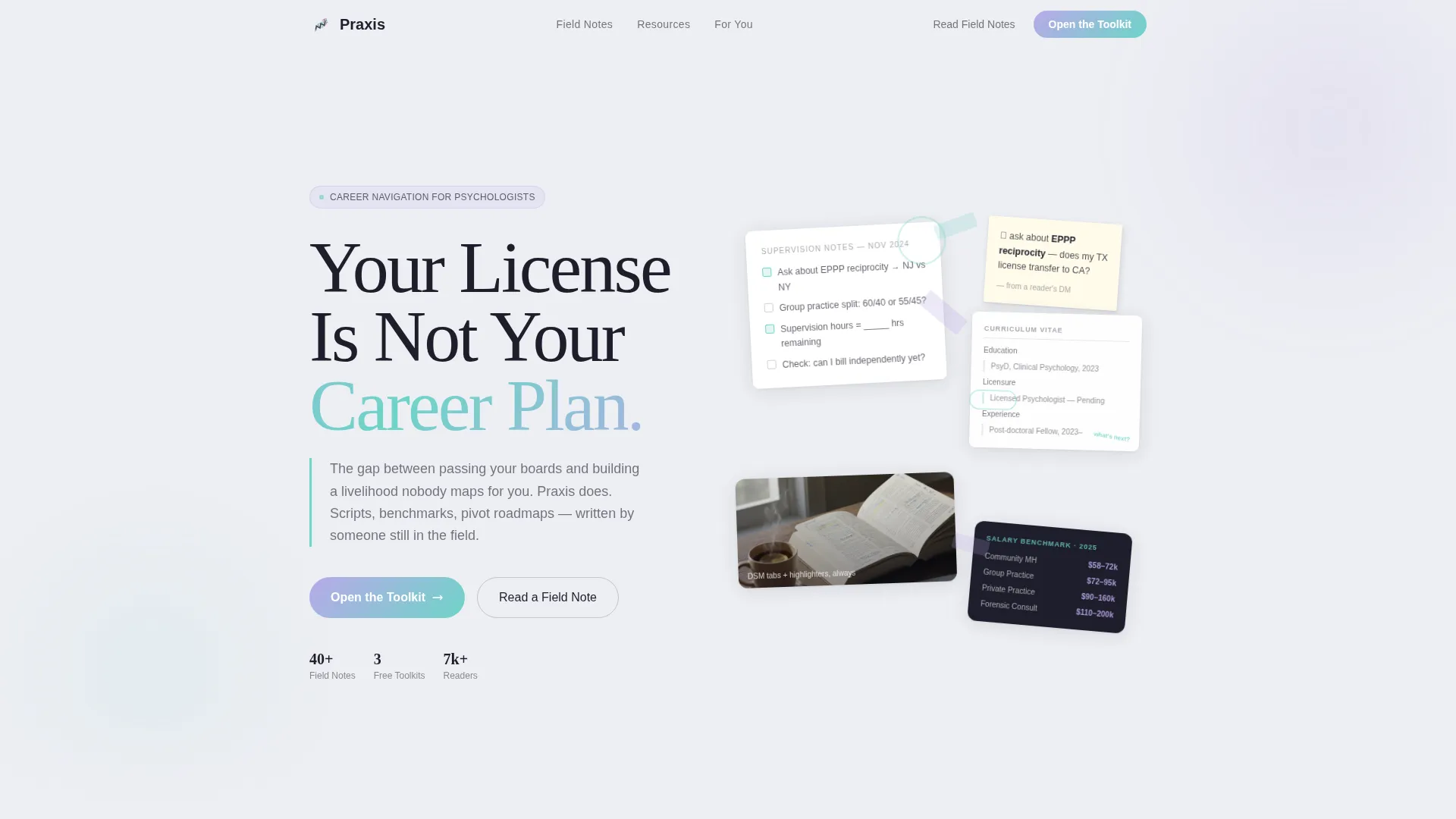Psychologist Career Blog Landing Page Template