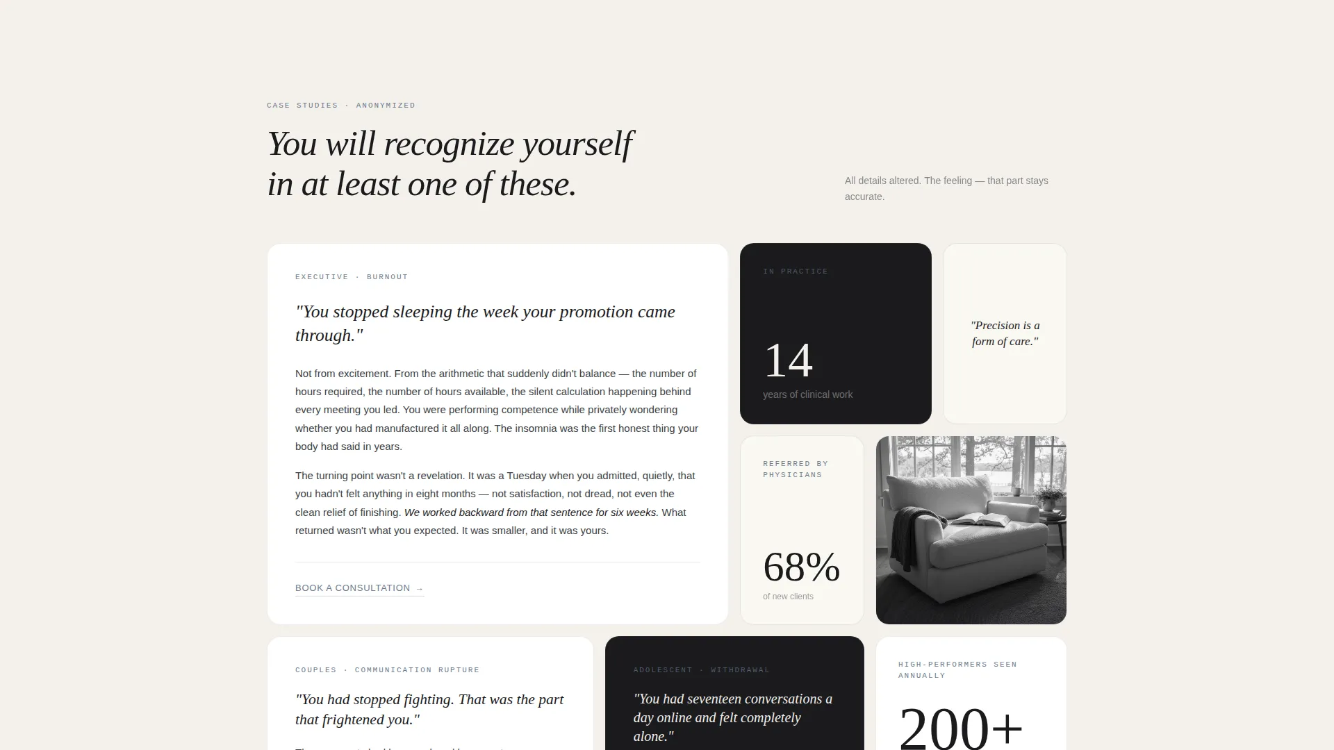 Psychologist Profile Portfolio Website Template