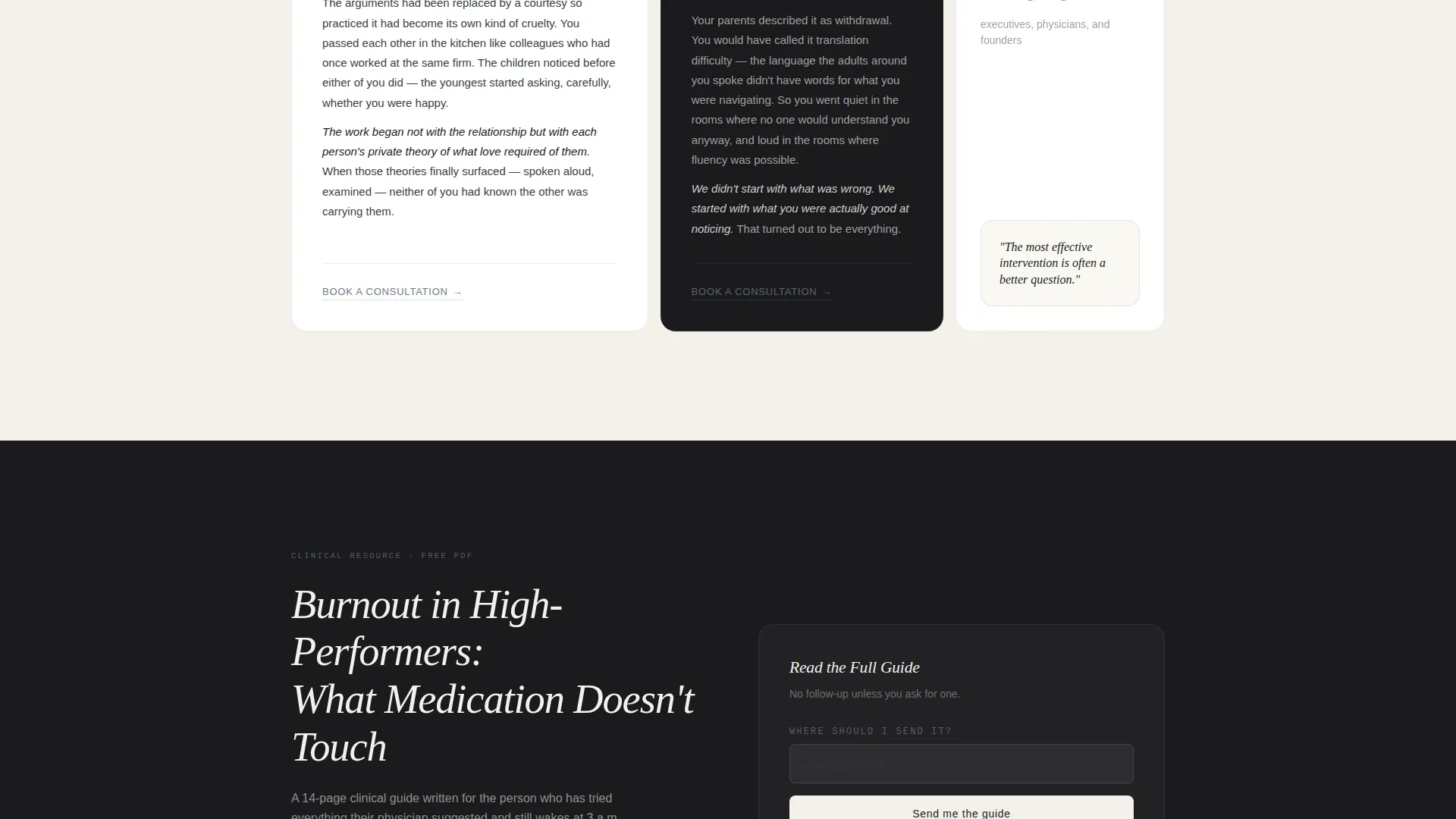 Psychologist Profile Portfolio Website Template