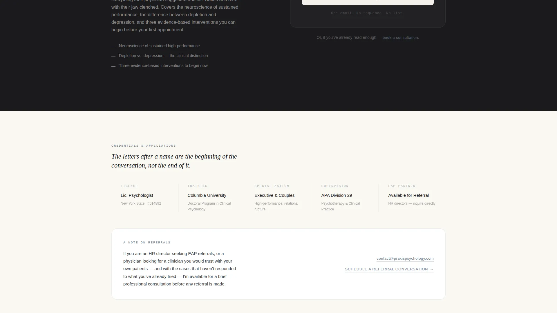 Psychologist Profile Portfolio Website Template