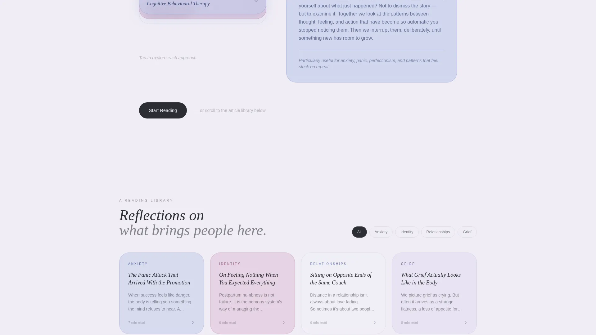 Serene Psychologist Portfolio Landing Page Template