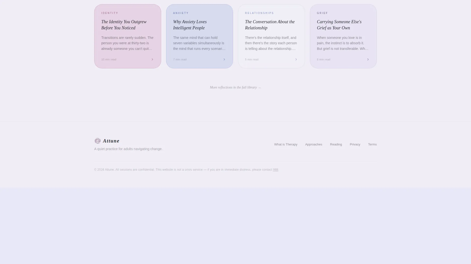 Serene Psychologist Portfolio Landing Page Template