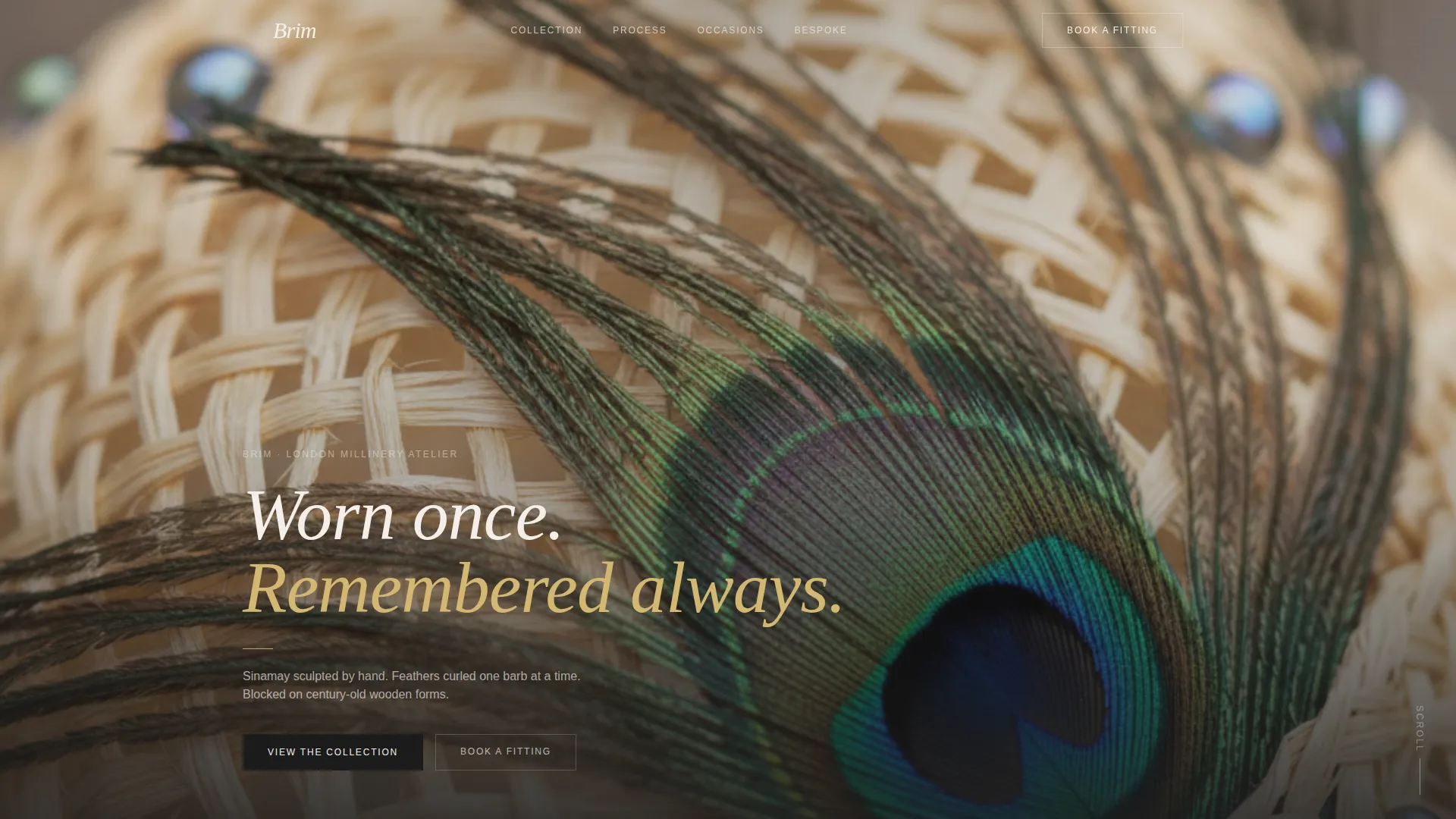 Elegant Millinery & Fascinator Landing Page Template