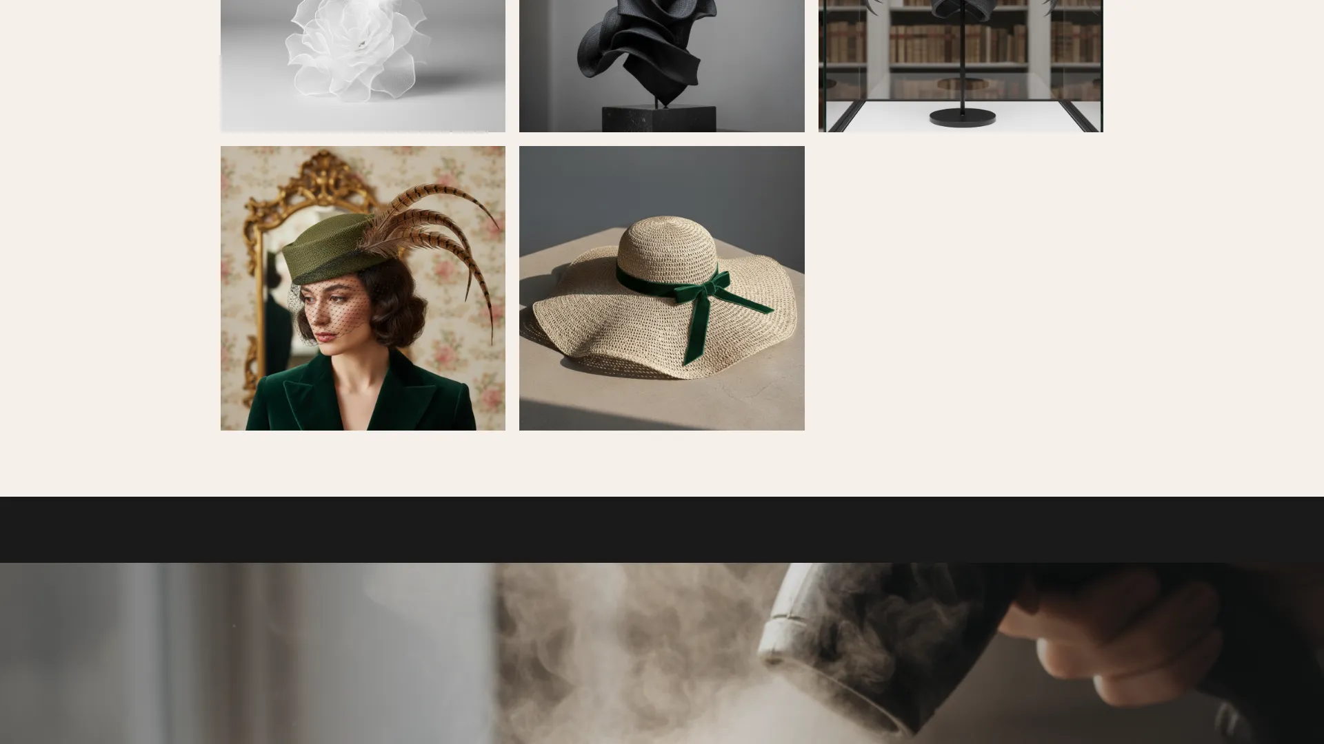 Elegant Millinery & Fascinator Landing Page Template