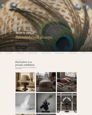 Elegant Millinery & Fascinator Landing Page Template