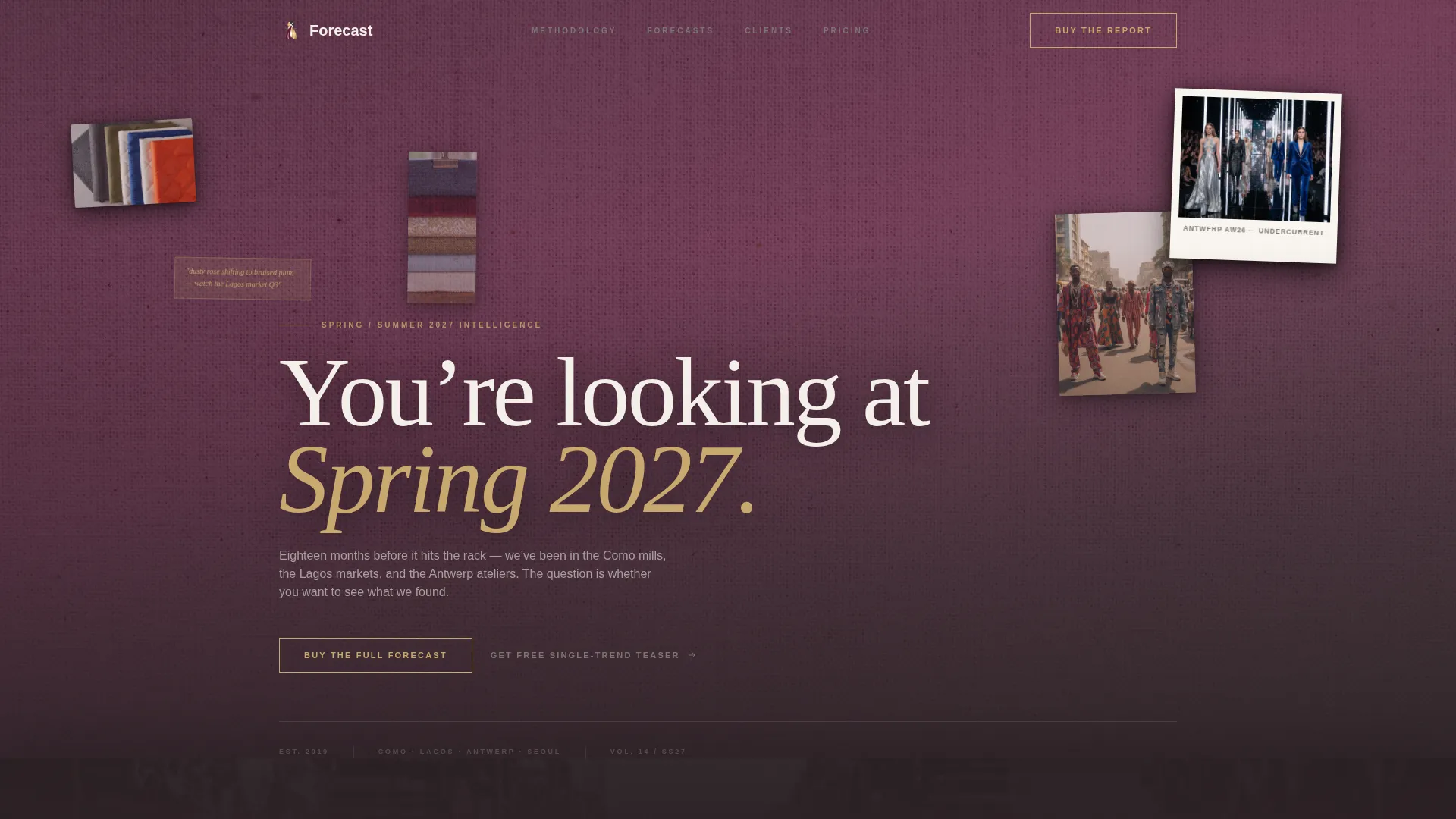 Specialist Fashion Tech & Innovation Pricing & Packages Website Template