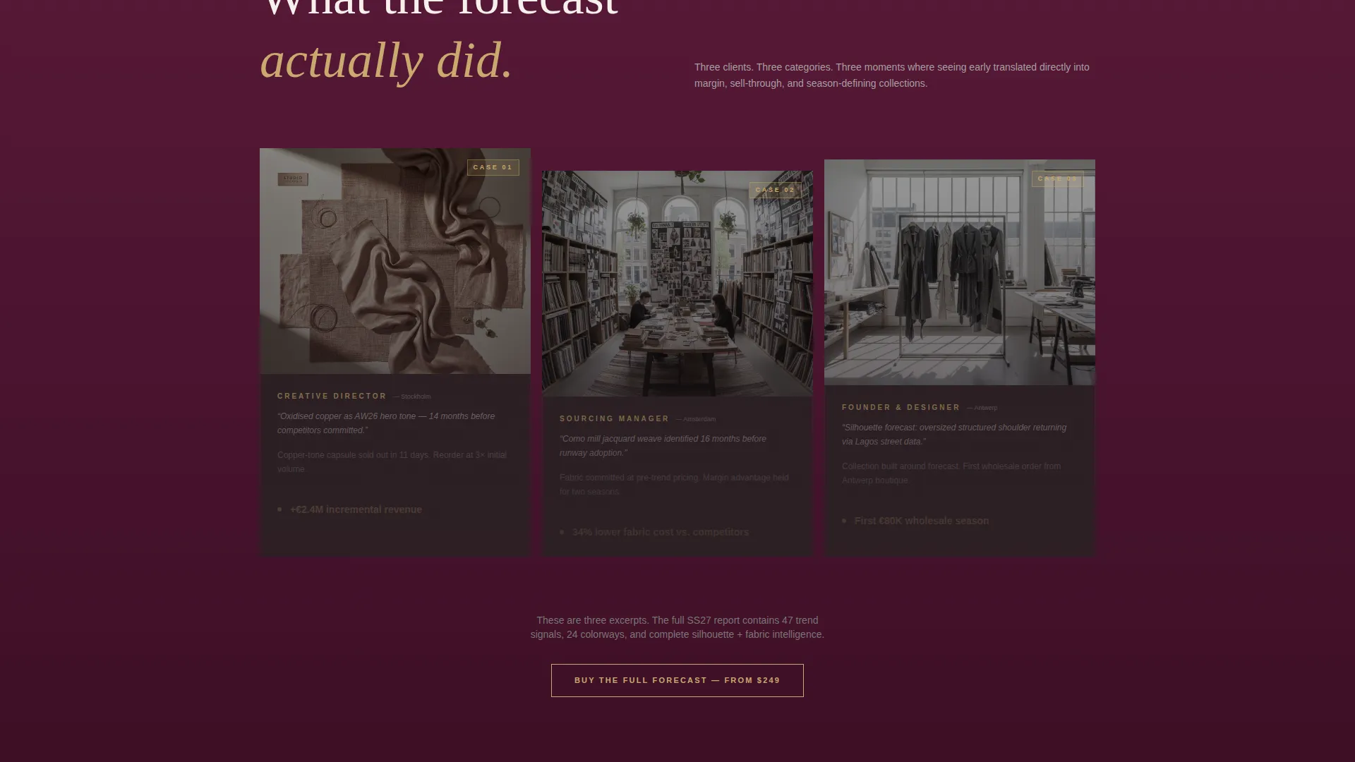Specialist Fashion Tech & Innovation Pricing & Packages Website Template