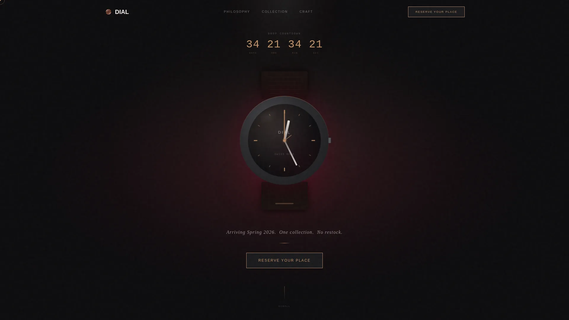 Luxe Watch Landing Page Template for Brand Launches