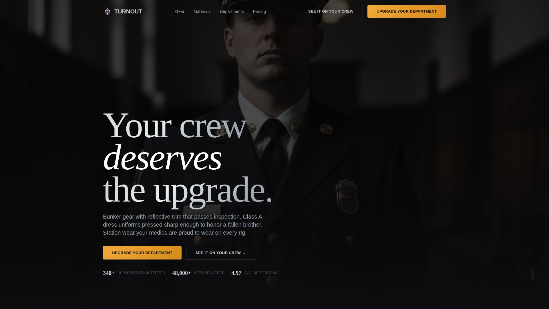 Fire & EMS Uniform Outfitter Landing Page Template