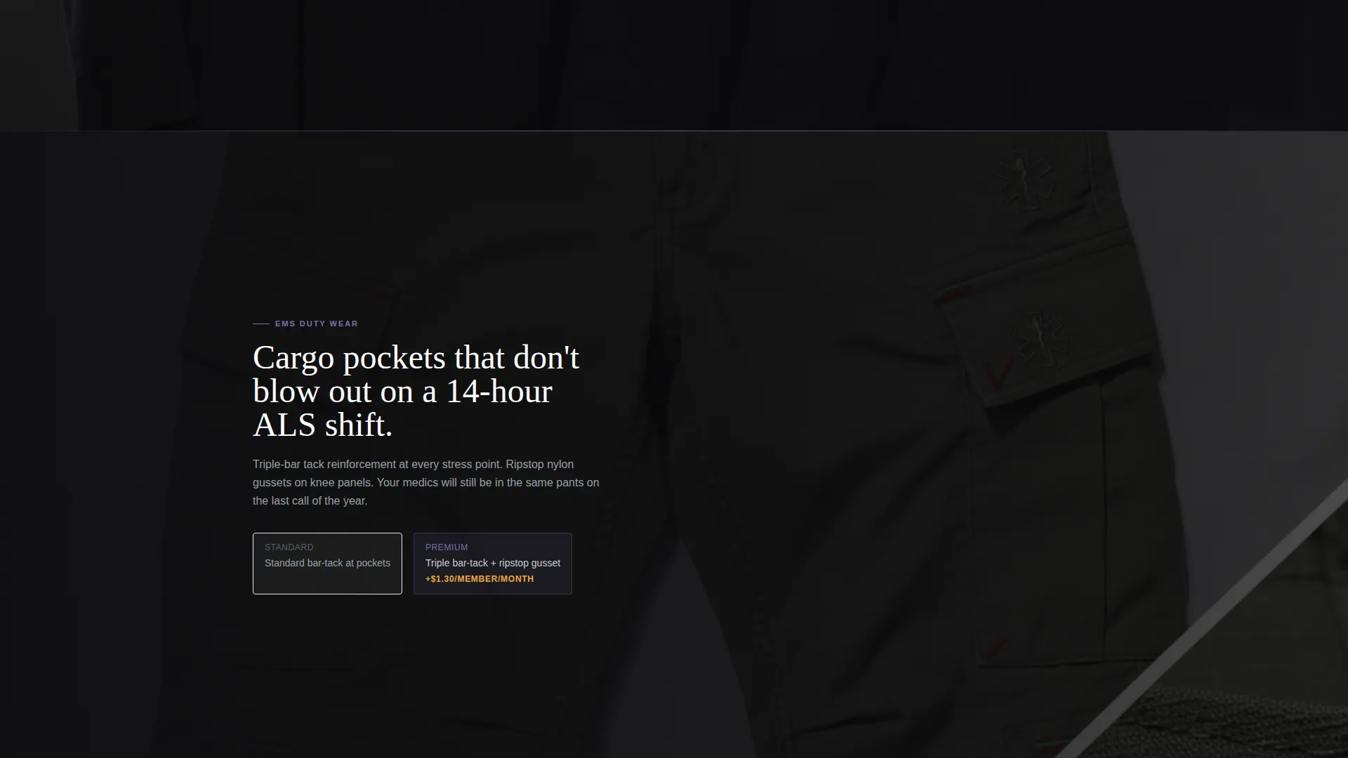 Fire & EMS Uniform Outfitter Landing Page Template