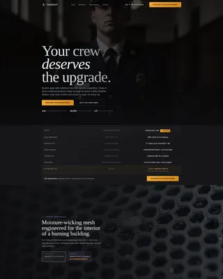 Fire & EMS Uniform Outfitter Landing Page Template