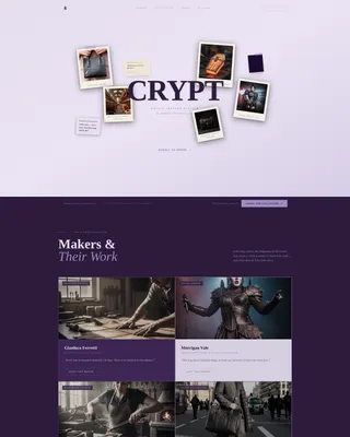 Luxe Gothic Landing Page Template for Bag Brands