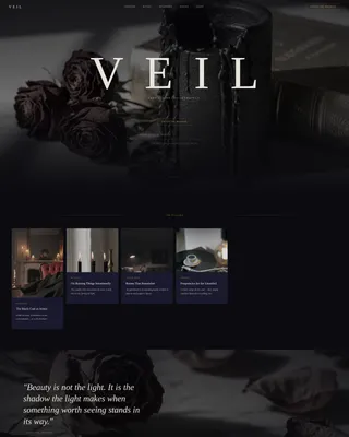 Luxe Gothic Lifestyle Blog Landing Page Template
