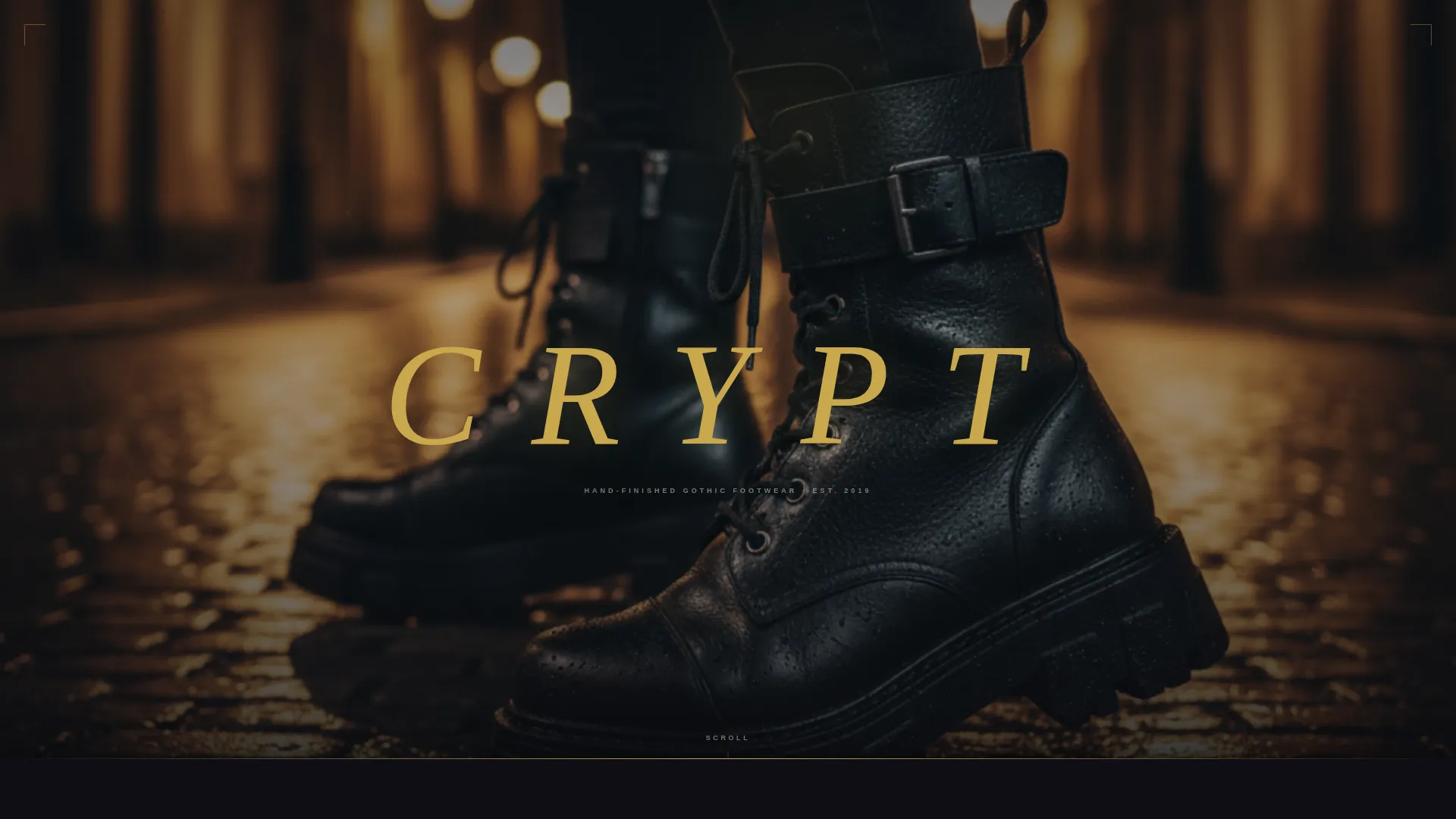 Gothic Boot Landing Page Template | Cinematic Upsell Design