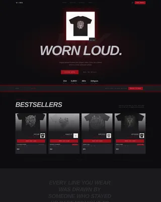 Bold Streetwear Landing Page Template for Print Brands