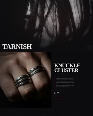 Dark Immersive Grunge Accessories Landing Page