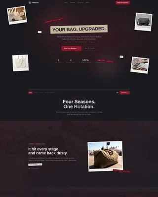 Grunge Bag Brand Landing Page Template
