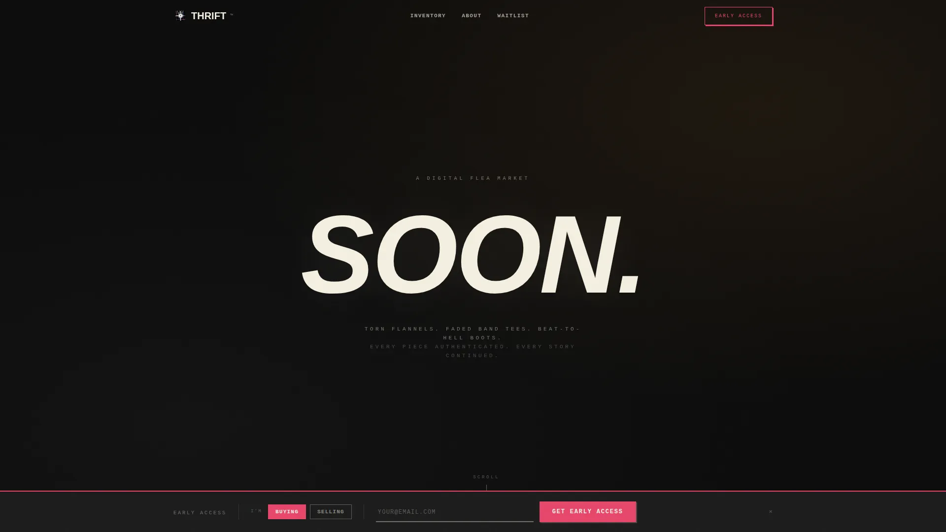 Grunge Resale Coming Soon Landing Page Template