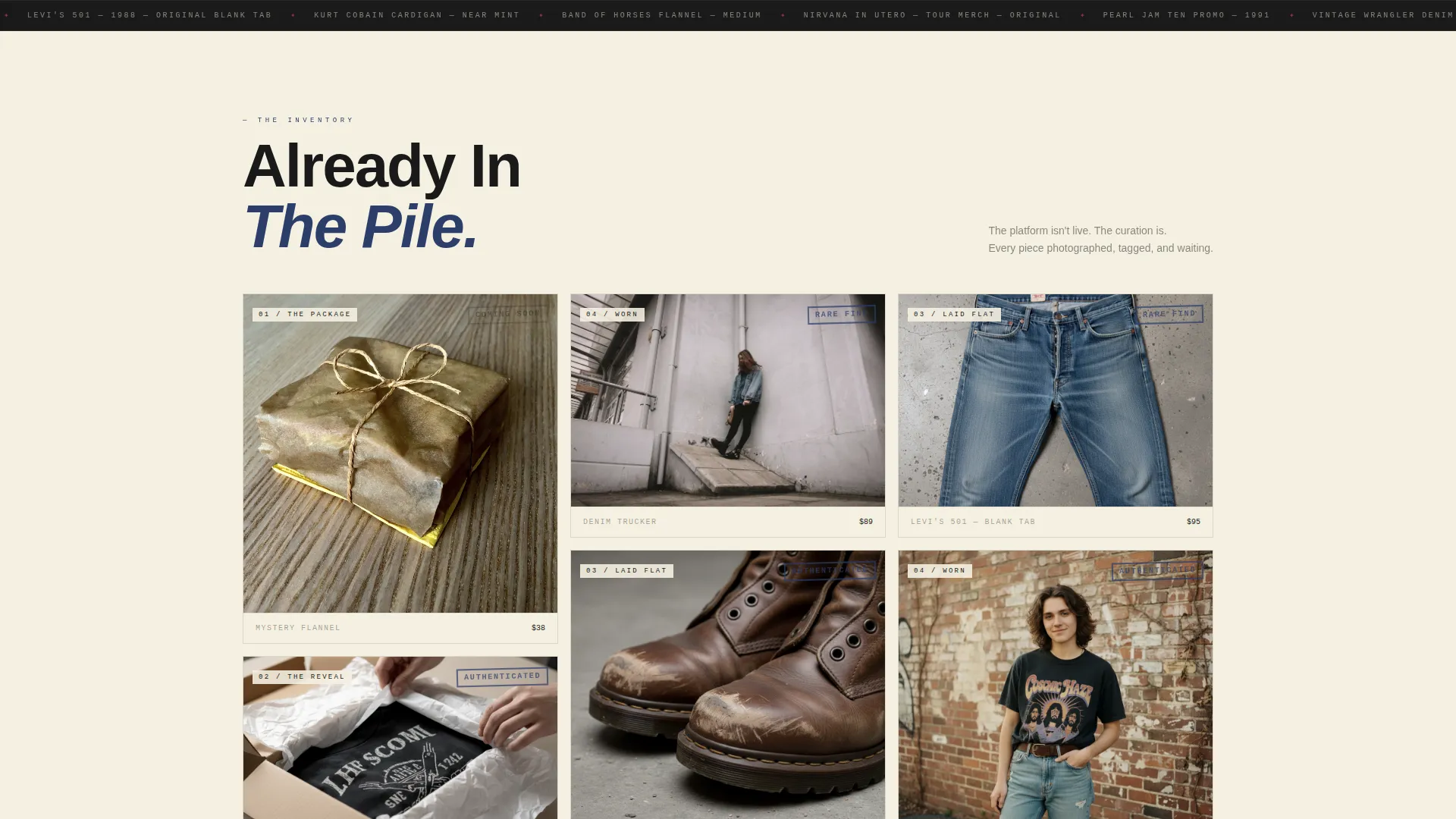 Grunge Resale Coming Soon Landing Page Template