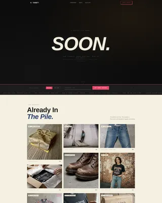 Grunge Resale Coming Soon Landing Page Template