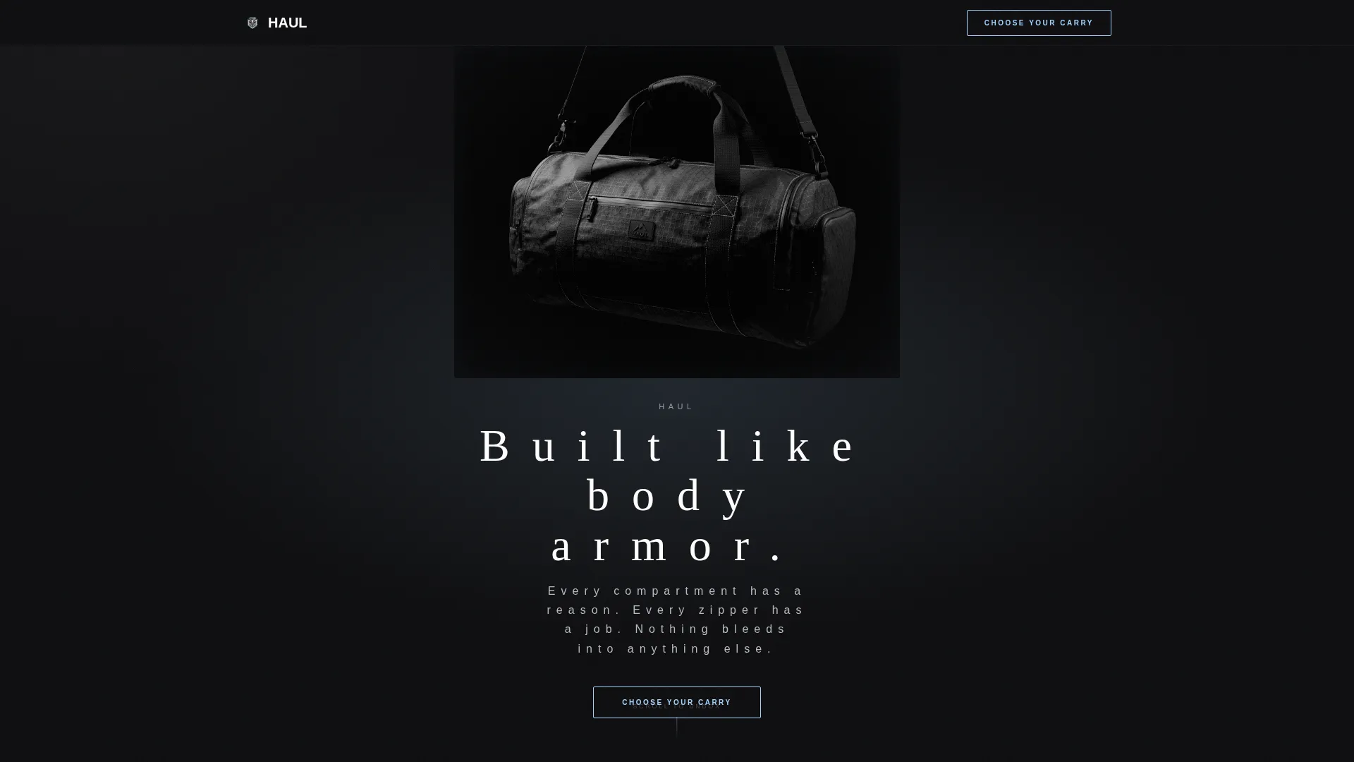 Bag & Luggage Brand Portfolio & Case Study Website Template