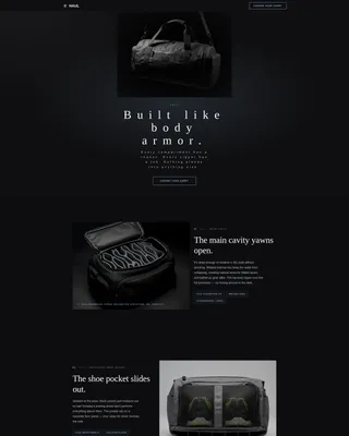 Bag & Luggage Brand Portfolio & Case Study Website Template