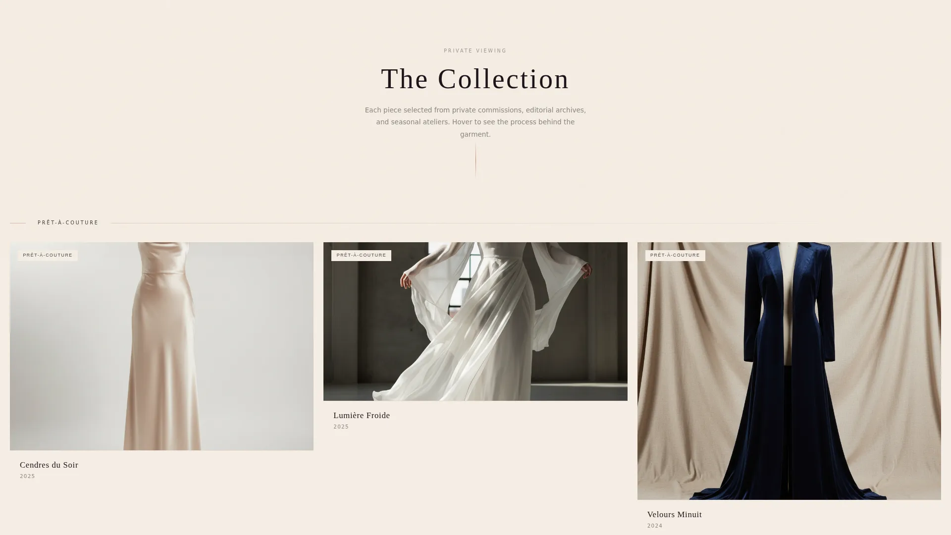 Haute Couture Landing Page Template
