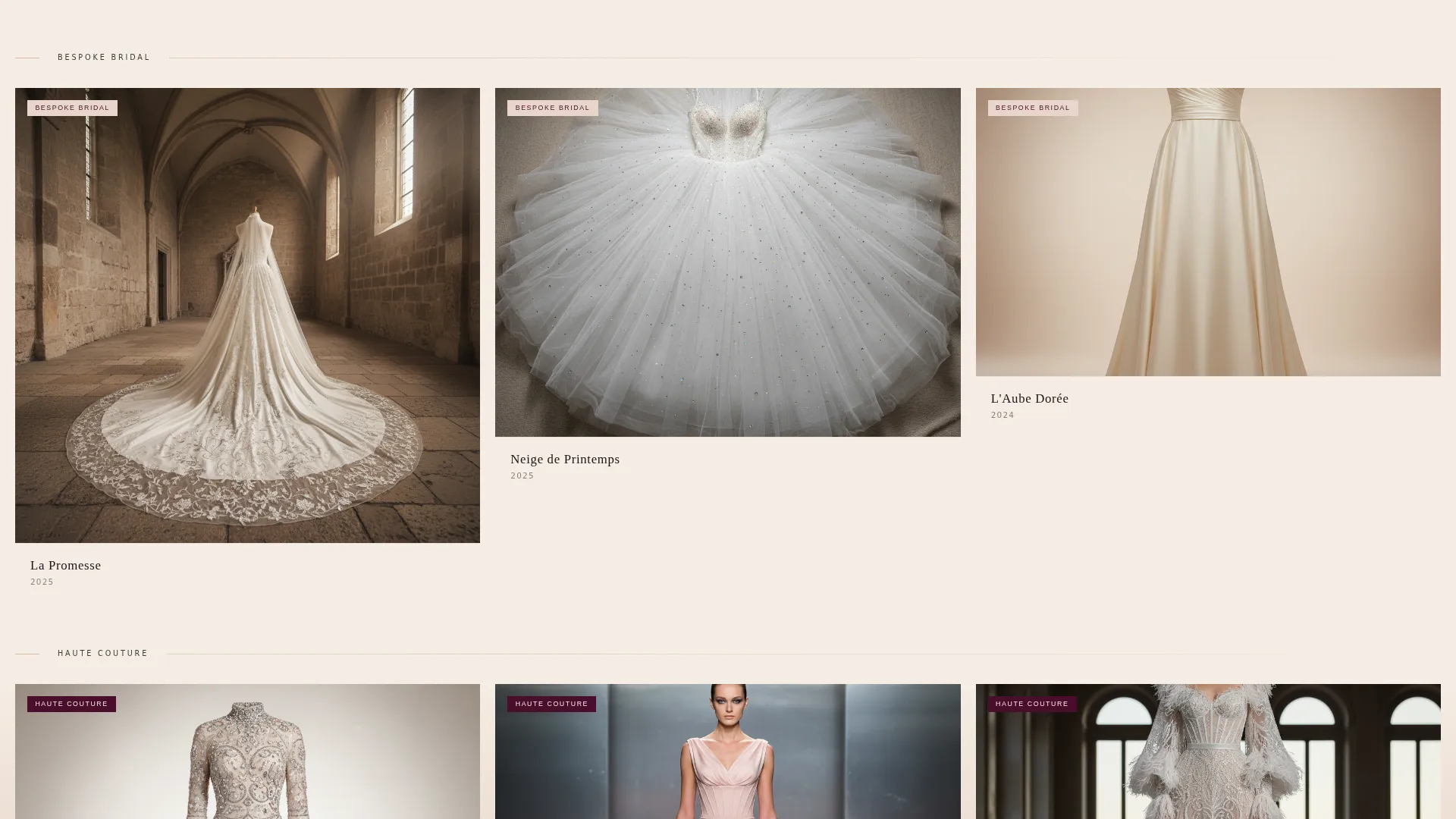 Haute Couture Landing Page Template