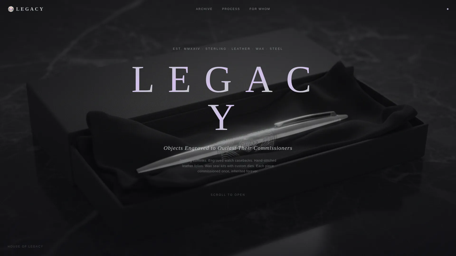 Heirloom Landing Page Template for Heritage Brands