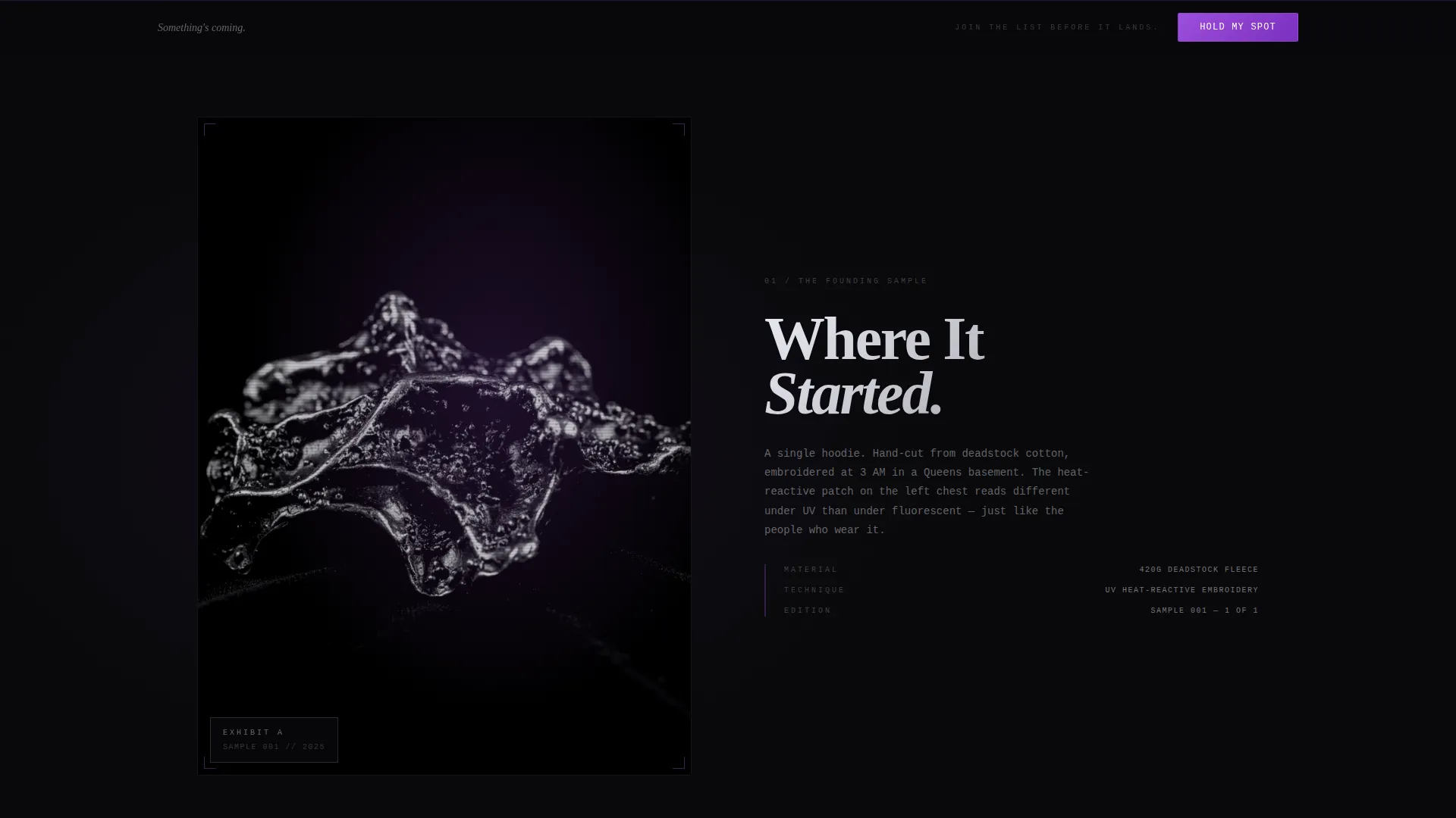 Immersive Streetwear Landing Page Template