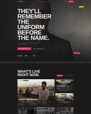 Brutalist Hospitality Uniform Landing Page Template