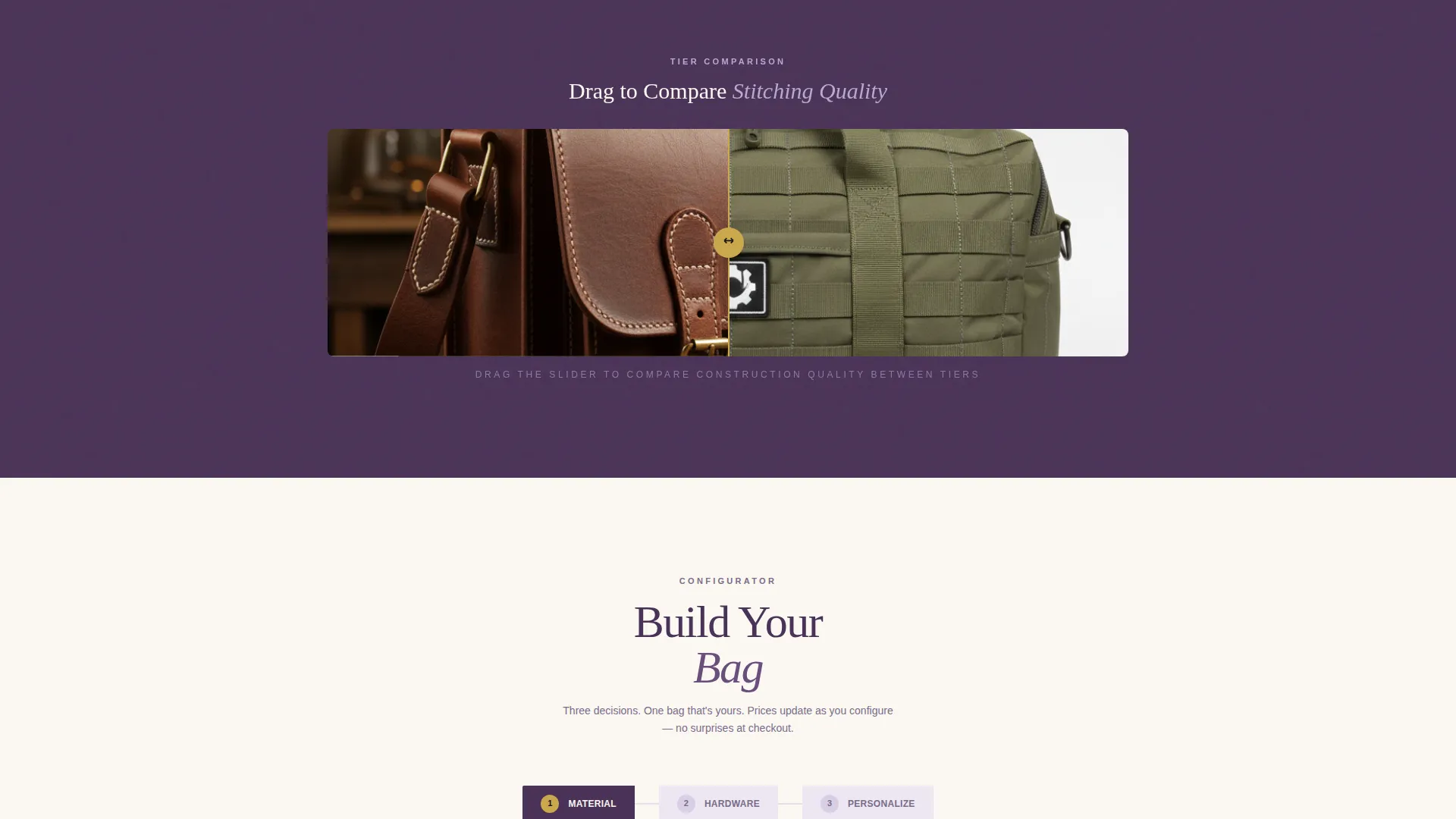 Specialist Bag & Luggage Brand Portfolio & Case Study Website Template