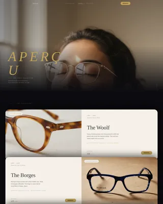 Luxe Minimal Eyewear Landing Page Template