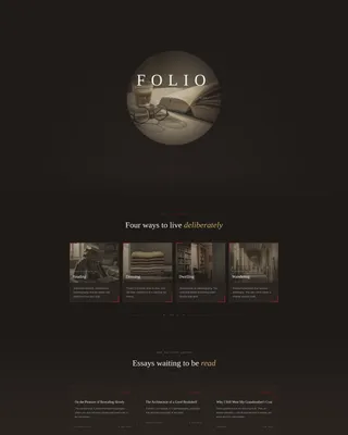 Light Academia Blog Landing Page Template