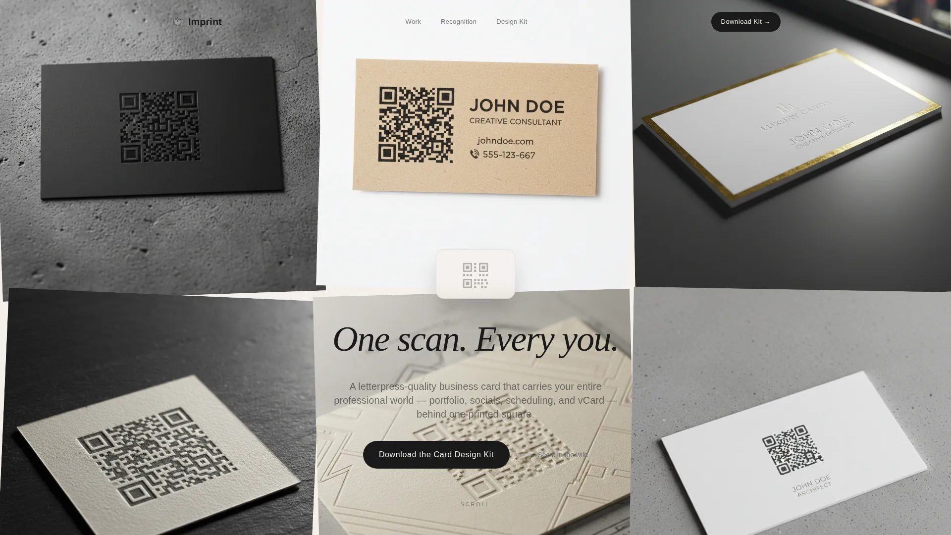 Digital Business Card Professional Website Template