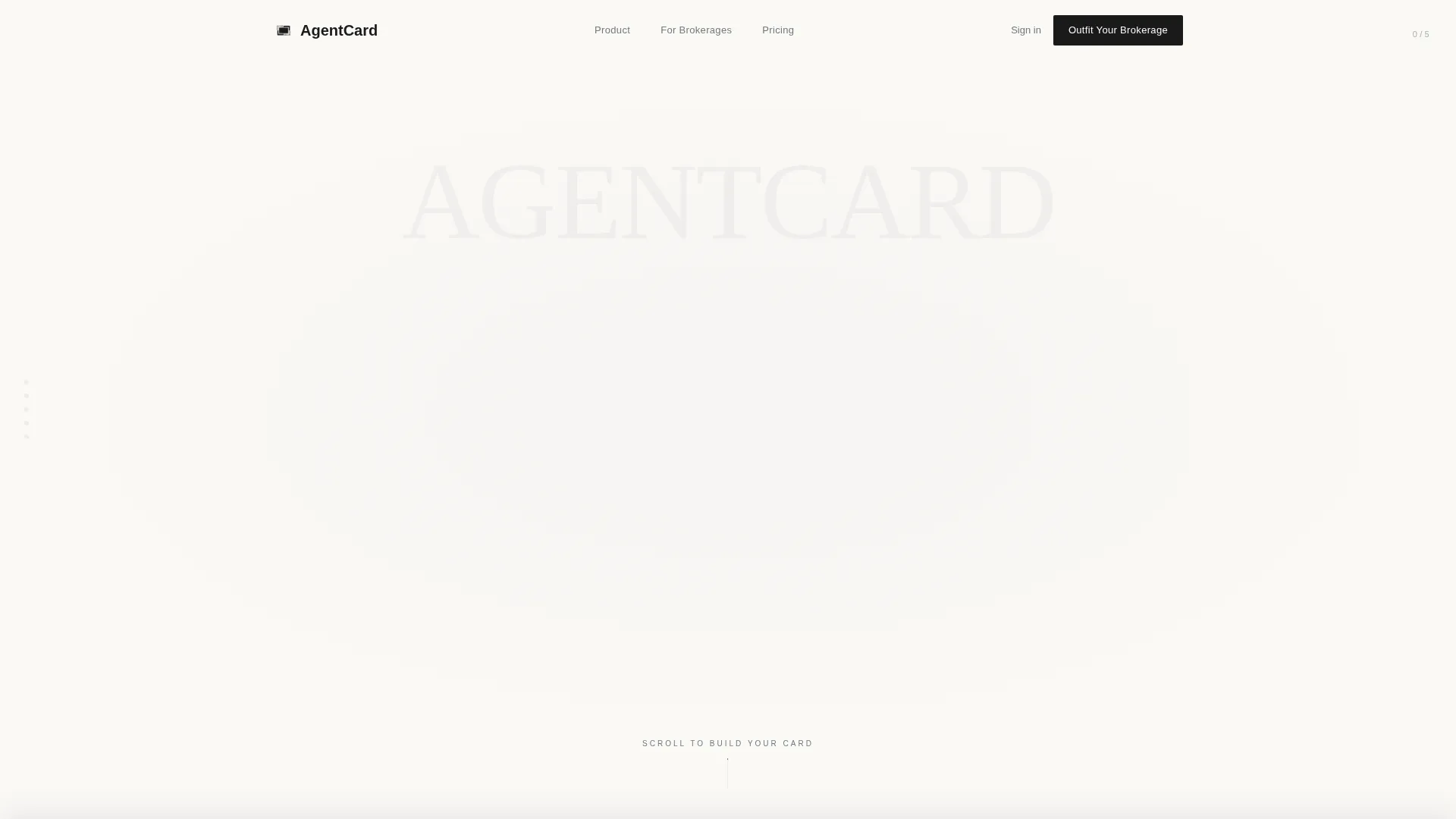 Real Estate Agent Digital Business Card Landing Page