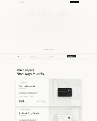 Real Estate Agent Digital Business Card Landing Page