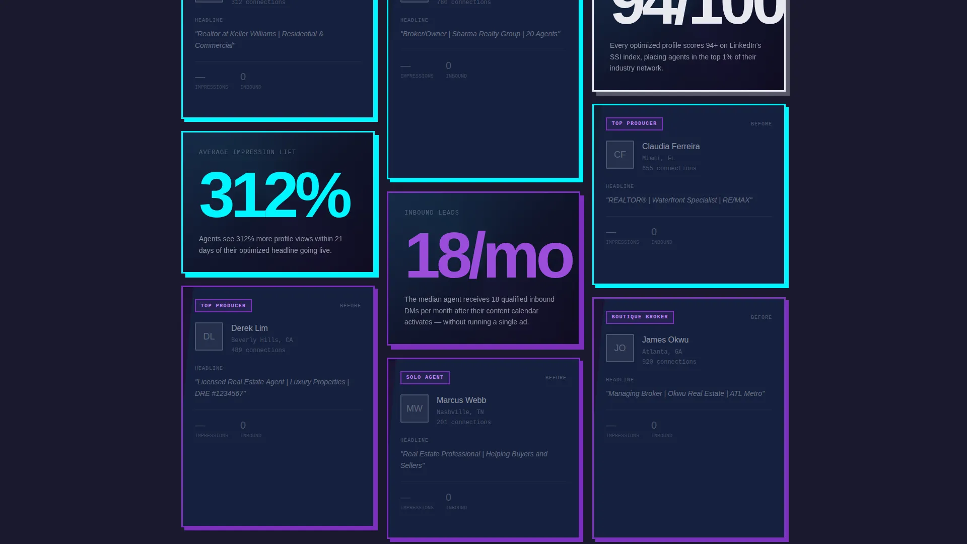 Real Estate Agent Profile Professional Website Template