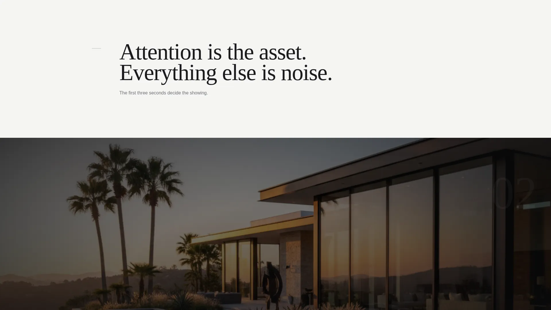Cinematic Real Estate Video Agency Landing Page