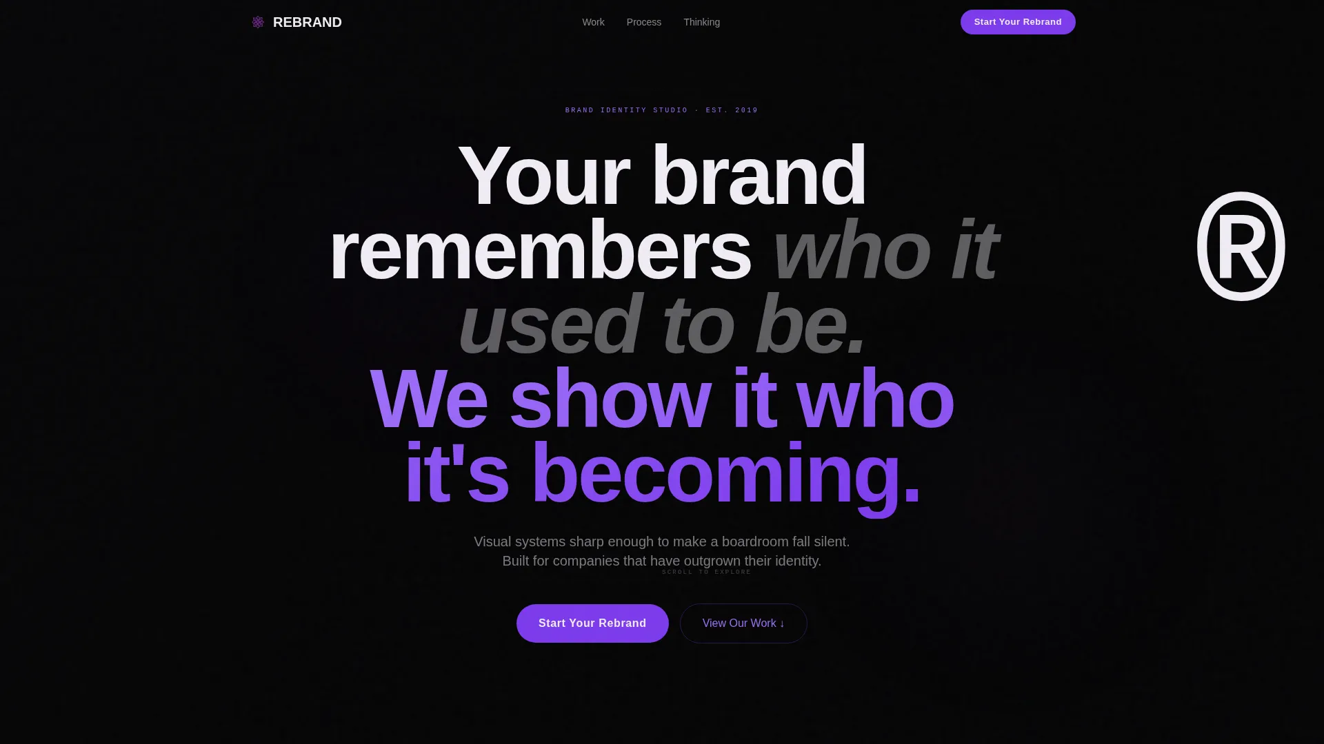 Branding & Design Agency Portfolio Website Template