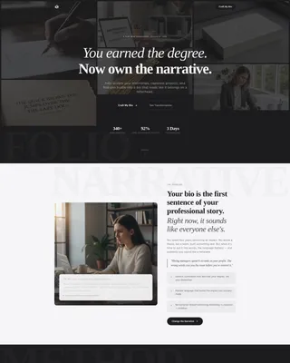 Recent Graduate Executive Bio Landing Page Template