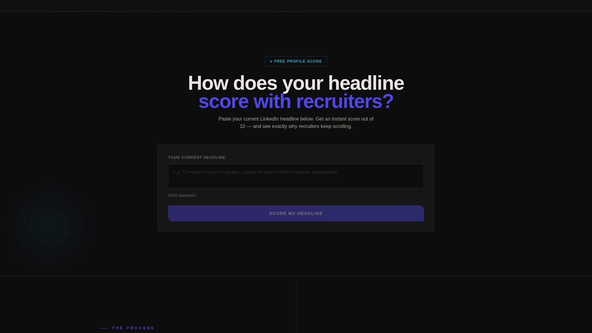 Bold Graduate LinkedIn Profile Optimization Landing Page