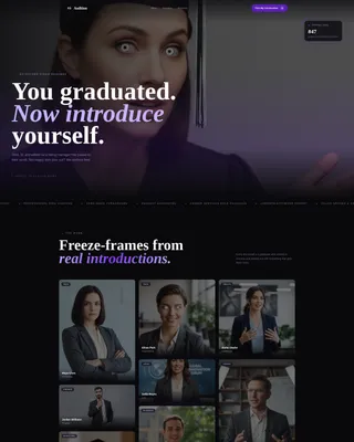 Cinematic Graduate Video Resume Landing Page