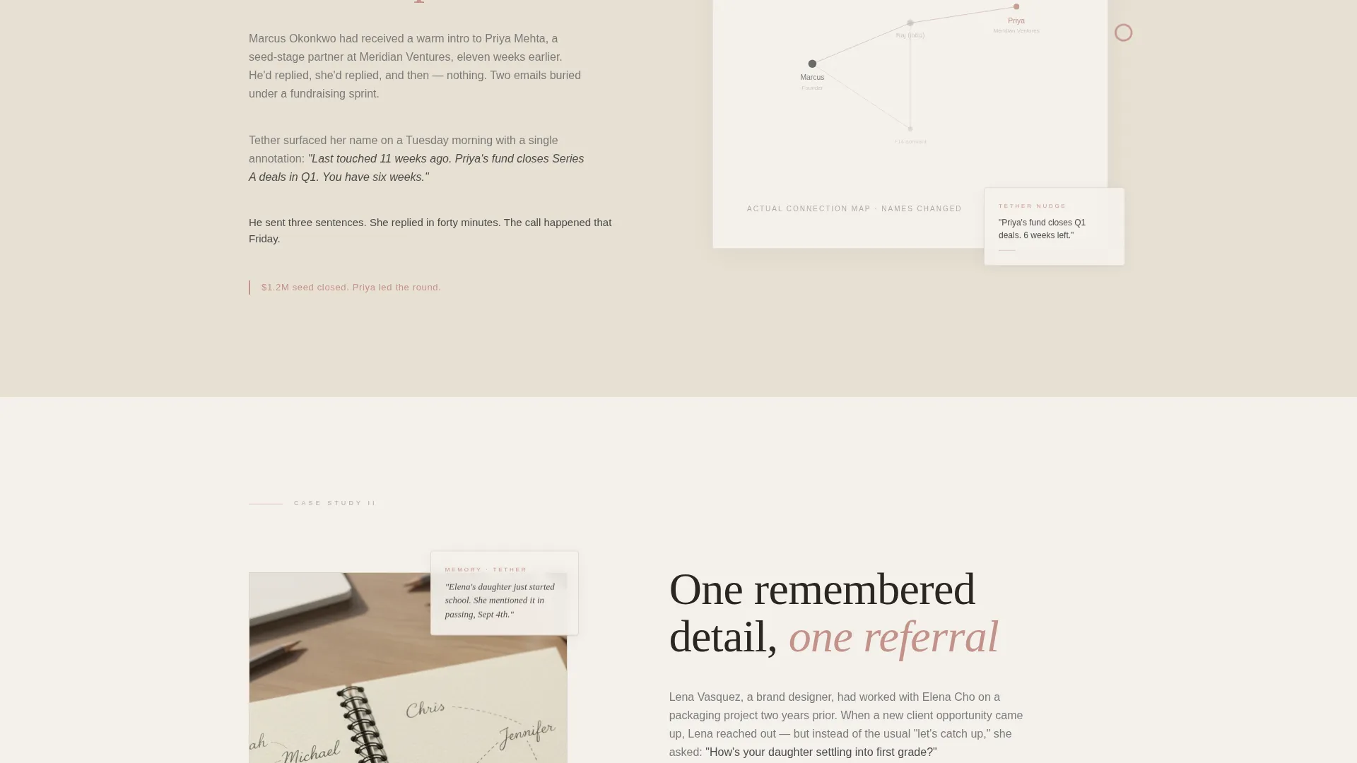 Relationship Tracker Landing Page Template