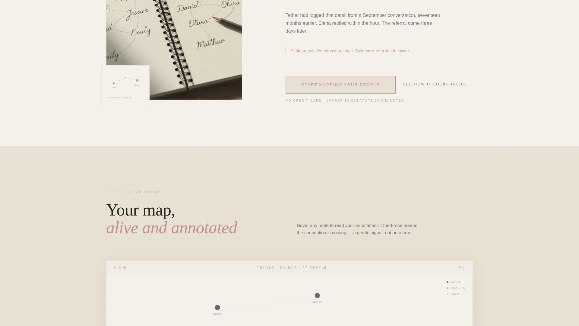 Relationship Tracker Landing Page Template
