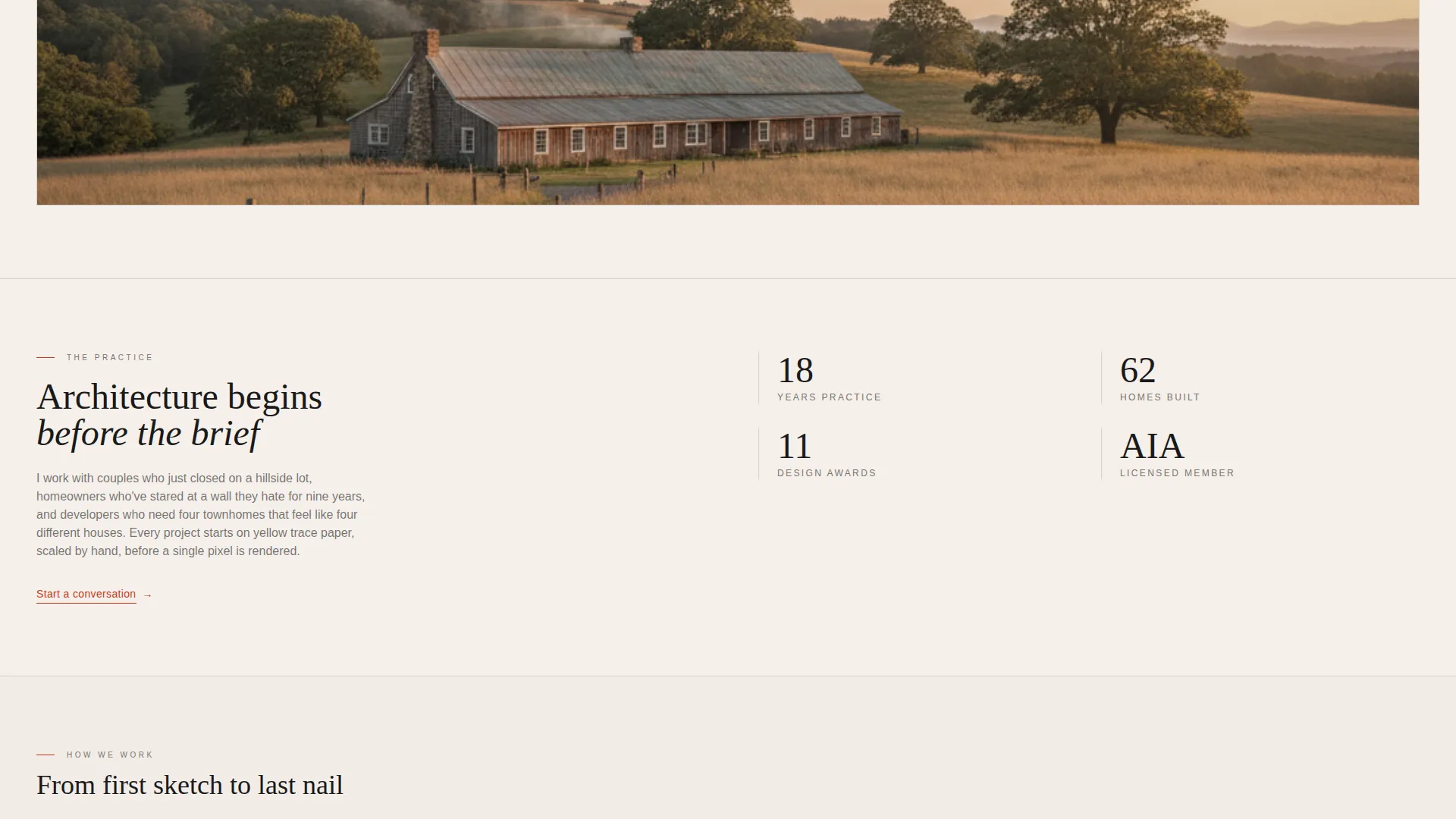 Elegant Residential Architect Landing Page Template